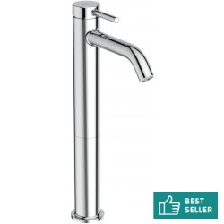 Wash basin tap Deck-mounted for free-standing washbasin material: Brass mixer Without waste Blue Start, color: Chrome surface: Glossy Deck-mounted