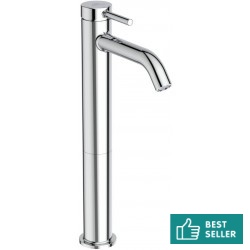 Μπαταρία νιπτήρος επικαθήμενη αναμεικτική από ορείχαλκο για νιπτήρα ελεύθερης τοποθέτησης χωρίς βαλβίδα Υ33,2cm, Blue Start, χρώμα: Χρωμέ επιφάνεια: Γυαλιστερή