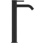 Μπαταρία νιπτήρος επικαθήμενη αναμεικτική από ορείχαλκο για νιπτήρα ελεύθερης τοποθέτησης χωρίς βαλβίδα Υ33,2cm, Blue Start, silk black, χρώμα: Μαύρο επιφάνεια: Ματ Επικαθήμενες