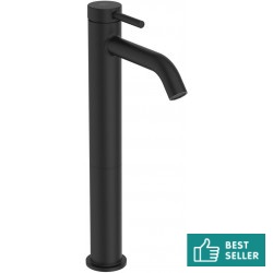 Wash basin tap Deck-mounted for free-standing washbasin material: Brass mixer Without waste Blue Start, color: Black surface: Matt Deck-mounted
