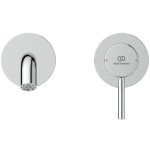 Wash basin tap Wall-mounted - external part 2 holes mixer Without waste, color: Chrome material: Brass surface: Glossy Wall-mounted - external part