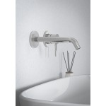 Wash basin tap Wall-mounted - external part 2 holes mixer Without waste, color: Chrome material: Brass surface: Glossy Wall-mounted - external part