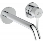 Wash basin tap Wall-mounted - external part 2 holes mixer Without waste, color: Chrome material: Brass surface: Glossy Wall-mounted - external part