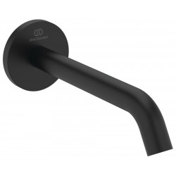 Εκροή (στόμιο) 18cm επίτοιχος τύπος silk black από ορείχαλκο, χρώμα: Μαύρο επιφάνεια: Ματ Στόμια (ρουξούνια)