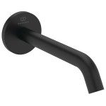 Spout (Nozzle) 18cm Wall-mounted material: Brass, color: Black surface: Matt Bath spouts