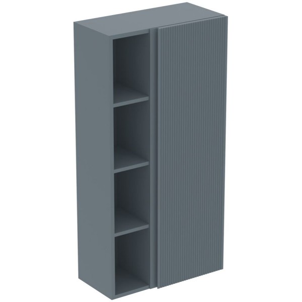 Στήλη επίπλου μπάνιου 60x30x120 από λάκα Ribbed Matt ashblue, χρώμα: Γκρι Στήλες επίπλου μπάνιου Στήλη επίπλου μπάνιου 60x30x120 από λάκα Ribbed Matt ashblue, χρώμα: Γκρι Στήλες επίπλου μπάνιου