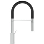 Kitchen tap Deck-mounted material: Brass with shower, color: Chrome surface: Glossy Deck-mounted