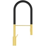Kitchen tap Deck-mounted material: Brass With Pull-Out Spray 1 jet, color: Gold surface: Brushed Deck-mounted Kitchen tap Deck-mounted material: Brass With Pull-Out Spray 1 jet, color: Gold surface: Brushed Deck-mounted