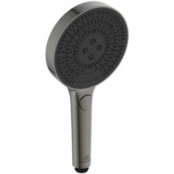 Τηλέφωνο ντους 3 ροών με μαύρο δίσκο, Magnetic Grey, χρώμα: Γκρι επιφάνεια: Βουρτσισμένη