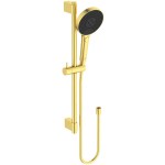 Βέργα ντους 60cm από ορείχαλκο Brushed Gold με τηλέφωνο & σπιράλ, χρώμα: Χρυσό επιφάνεια: Βουρτσισμένη