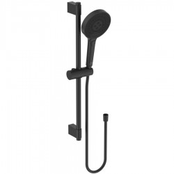 Shower slider rail 60cm material: Brass with hand shower & hose, color: Black surface: Matt Shower slider rails
