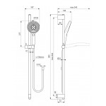 Βέργα ντους 90cm από ορείχαλκο 3 λειτουργιών, Idealflex 1,75m με τηλέφωνο & σπιράλ, χρώμα: Χρωμέ επιφάνεια: Γυαλιστερή Βέργες ντους Βέργα ντους 90cm από ορείχαλκο 3 λειτουργιών, Idealflex 1,75m με τηλέφωνο & σπιράλ, χρώμα: Χρωμέ επιφάνεια: Γυαλιστερή Βέργες ντους