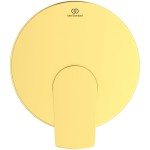 Shower tap Wall-mounted external part 1 way material: Brass mixer With plate without hand shower, hose and holder, color: Gold surface: Brushed Wall-mounted - external part