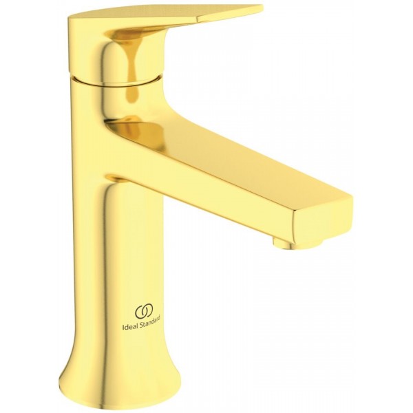 Wash basin tap Deck-mounted material: Brass mixer Without waste Μ size, color: Gold surface: Brushed Deck-mounted