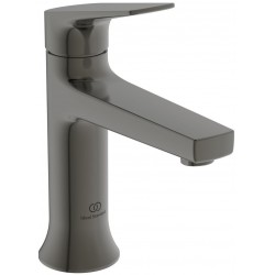 Wash basin tap Deck-mounted material: Brass mixer Without waste Μ size, color: Grey surface: Brushed Deck-mounted