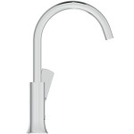 Wash basin tap Deck-mounted L size material: Brass mixer Without waste, color: Chrome surface: Glossy Deck-mounted