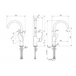 Wash basin tap Deck-mounted L size material: Brass mixer Without waste, color: Chrome surface: Glossy Deck-mounted Wash basin tap Deck-mounted L size material: Brass mixer Without waste, color: Chrome surface: Glossy Deck-mounted