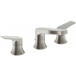 Wash basin tap Deck-mounted dual-level material: Brass With pop-up waste set Μ size, color: Chrome surface: Brushed Deck-mounted