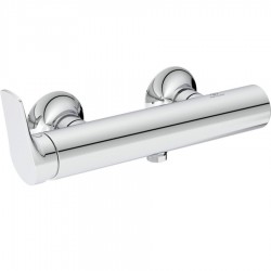 Shower tap Wall-mounted exposed material: Brass mixer without hand shower, hose and holder, color: Chrome surface: Glossy Wall-mouned exposed