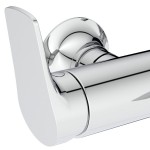 Bathtub tap Wall-mounted exposed material: Brass with hand shower, hose and holder mixer, color: Chrome surface: Glossy Wall-mouned exposed
