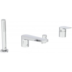 Bathtub tap Deck-mounted complete material: Brass, color: Chrome surface: Glossy