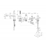 Bathtub tap Deck-mounted complete material: Brass, color: Chrome surface: Brushed Bathtub tap Deck-mounted complete material: Brass, color: Chrome surface: Brushed