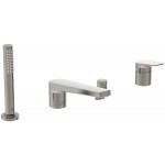 Bathtub tap Deck-mounted complete material: Brass, color: Chrome surface: Brushed Deck-mounted Bathtub tap Deck-mounted complete material: Brass, color: Chrome surface: Brushed Deck-mounted