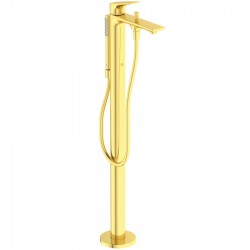Bathtub tap Floor-standing external part material: Brass, color: Gold surface: Brushed