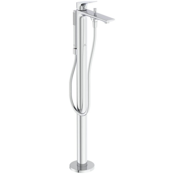 Bathtub tap Floor-standing external part material: Brass, color: Chrome surface: Glossy Floor standing