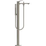 Bathtub tap Floor-standing external part material: Brass, color: Chrome surface: Brushed Floor standing