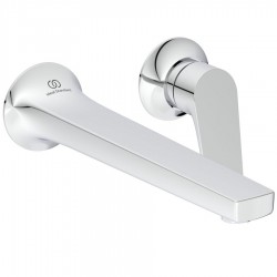 Wash basin tap Wall-mounted - external part 2 holes mixer Without waste, color: Chrome material: Brass surface: Glossy Wall-mounted - external part