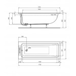 Bathtub Rectangular 170x70 material: Acrylic, color: White no grab bars surface: Glossy Bathtub Rectangular 170x70 material: Acrylic, color: White no grab bars surface: Glossy