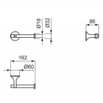 Paper holder no cover material: Brass, color: Chrome surface: Glossy Toilet paper holders
