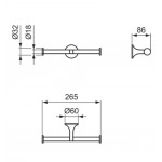 Χαρτοθήκη διπλή από ορείχαλκο Brushed Gold, χρώμα: Χρυσό επιφάνεια: Βουρτσισμένη Χαρτοθήκες