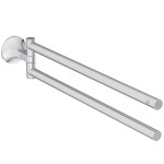 Towel 45cm Folding double material: Brass, color: Chrome surface: Glossy Towel rails