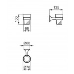 Cupholder material: Brass Wall-mounted, color: Gold surface: Brushed Tumbler holders