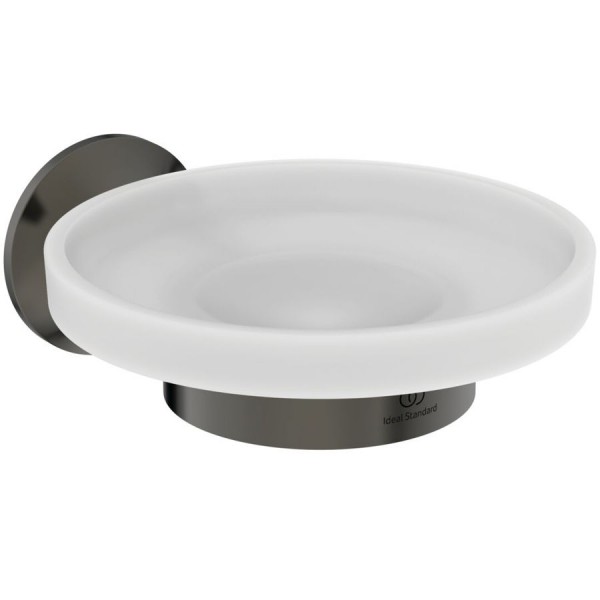 Σαπουνοθήκη από ορείχαλκο επίτοιχος τύπος Magnetic Grey, χρώμα: Γκρι επιφάνεια: Βουρτσισμένη Σαπουνοθήκες