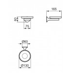 Σαπουνοθήκη από ορείχαλκο επίτοιχος τύπος Silver storm, χρώμα: Χρωμέ επιφάνεια: Βουρτσισμένη Σαπουνοθήκες