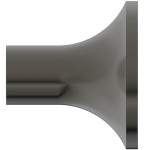 Άγκιστρο από ορείχαλκο μονό Φ5cm, Magnetic grey, χρώμα: Γκρι επιφάνεια: Βουρτσισμένη Άγκιστρα