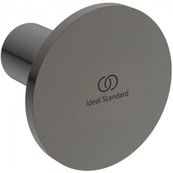 Άγκιστρο από ορείχαλκο μονό Φ5cm, Magnetic grey, χρώμα: Γκρι επιφάνεια: Βουρτσισμένη Άγκιστρα