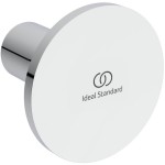 Hook Flat wall mounted material: Brass single, color: Chrome surface: Glossy Hooks