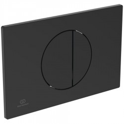 Flush wall plates for concealed cistern dual flush valve material: ABS Mechanical with string, color: Black surface: Matt Flush plates