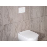 Πλακέτα εντοιχιζόμενου καζανακίου silk white από ABS διπλής ενέργειας μηχανικά, χρώμα: Λευκό επιφάνεια: Ματ Πλακέτες