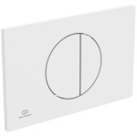 Πλακέτα εντοιχιζόμενου καζανακίου silk white από ABS διπλής ενέργειας μηχανικά, χρώμα: Λευκό επιφάνεια: Ματ Πλακέτες