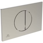 Πλακέτα εντοιχιζόμενου καζανακίου silver storm από ABS διπλής ενέργειας μηχανικά, χρώμα: Χρωμέ επιφάνεια: Βουρτσισμένη Πλακέτες