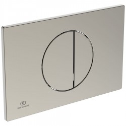 Πλακέτα εντοιχιζόμενου καζανακίου silver storm από ABS διπλής ενέργειας μηχανικά, χρώμα: Χρωμέ επιφάνεια: Βουρτσισμένη Πλακέτες