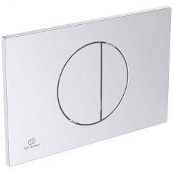 Πλακέτα εντοιχιζόμενου καζανακίου Silver από ABS διπλής ενέργειας μηχανικά, χρώμα: Χρωμέ επιφάνεια: Ματ Πλακέτες