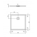 Shower tray Square 90x90x3,5 material: Acrylic, color: White surface: Matt Square Shower tray Square 90x90x3,5 material: Acrylic, color: White surface: Matt Square
