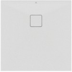 Ντουζιέρα τετράγωνη 80x80x3,5 από συνθετικό silk white, χρώμα: Λευκό επιφάνεια: Ματ Τετράγωνες