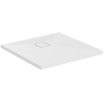 Ντουζιέρα τετράγωνη 80x80x3,5 από συνθετικό silk white, χρώμα: Λευκό επιφάνεια: Ματ Τετράγωνες